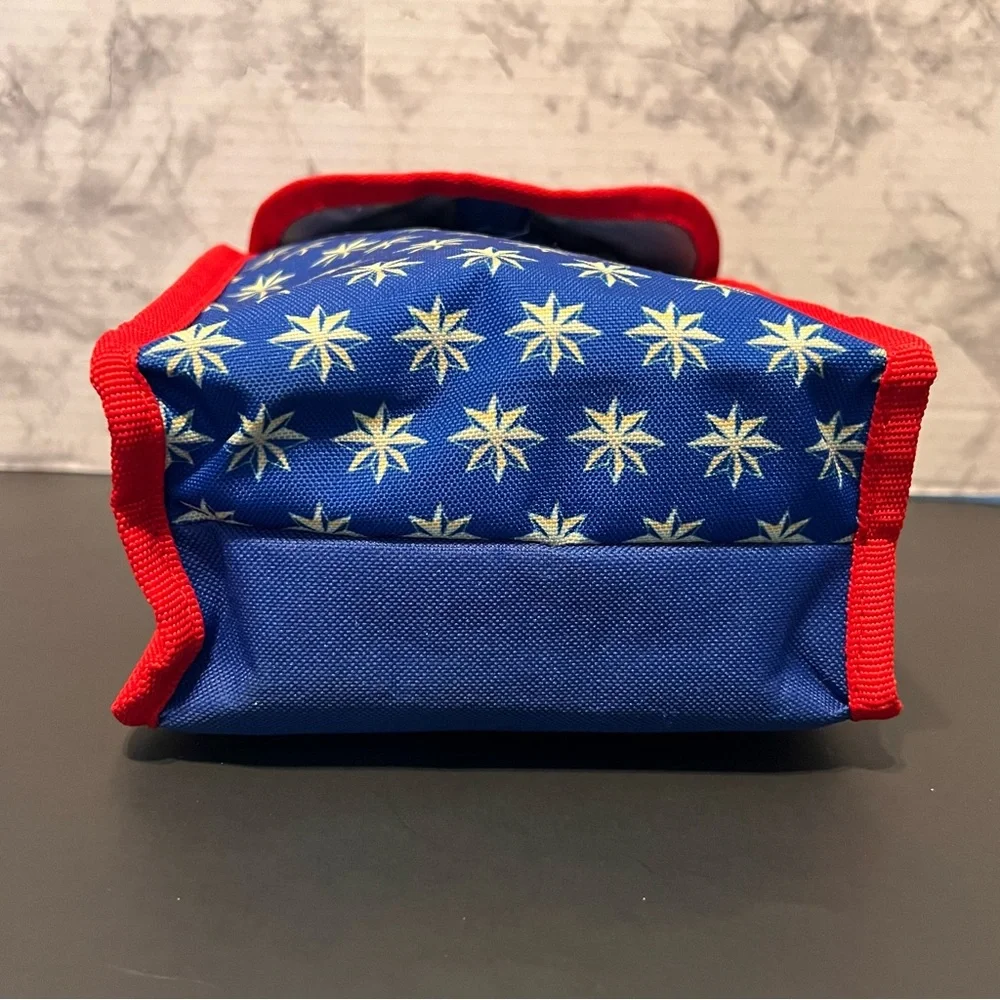 Captain Marvel Insulated‎ Lunch Bag Velcro Closure Back to School Blue/Red/Gold